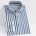 Heren gestreept overhemd F484 9