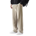 Heren joggingbroek eenkleurig met fleece aan de binnenkant, met zakken, met een koord, polyester, spandex, comfortabele pasvorm 5