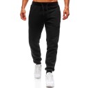 Heren joggingsbroek eenkleurig met trekkoord polyester Comfortabel en praktisch voor dagelijks gebruik en vrije tijd 3