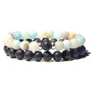 Heren kralenarmband 2 stuks H593 9