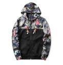 Heren lente/herfstjas met bloemen J937 4