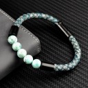 Heren leren armband H252 14