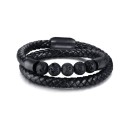 Heren leren armband H252 4