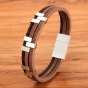 Heren leren armband H338 3
