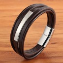 Heren leren armband H375 1