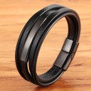 Heren leren armband H375 4