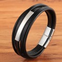 Heren leren armband H375 6