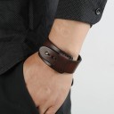 Heren leren armband H425 2