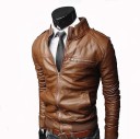 Heren leren jas F1092 6