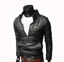 Heren leren jas F1092 5
