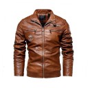 Heren leren jas F1147 5
