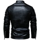 Heren leren jas F1147 3