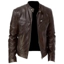 Heren leren jas F1189 7
