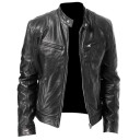 Heren leren jas F1189 5