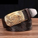 Heren leren riem met adelaar L414 5
