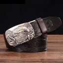 Heren leren riem met adelaar L414 7