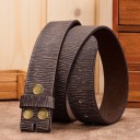 Heren leren riem zonder gesp L288 6