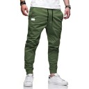 Heren Losse rechte cargobroek Effen kleur Casual sportbroek Comfortabele zakken voor dagelijks gebruik Stijlvolle vrijetijdskleding 6
