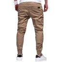 Heren Losse rechte cargobroek Effen kleur Casual sportbroek Comfortabele zakken voor dagelijks gebruik Stijlvolle vrijetijdskleding 2