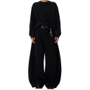 Heren losse zwarte jeans met zakken, viscose en polyester, moderne snit, comfortabel voor elke dag 3