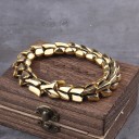 Heren massieve armband met een draak 7