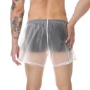 Heren shorts zwemshorts Met koord Dubbel gelaagd Transparente bovenlaag Polyester Sneldrogende zwemshorts 3