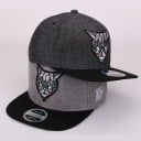 Heren snapback pet met geborduurde geometrische dierenkop Rechte klep Katoenen gemêleerde stof Hoofdomtrek 56 tot 60 cm 7