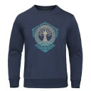 Heren sweatshirt met bomenprint F62 5