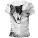 Heren T-shirt met wolvenprint T2081 2
