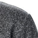 Heren trui met lange mouwen en kraag Effen elegante trui met knopen bij de kraag Bruine patches op de ellebogen Polyester Verschillende kleuren 23