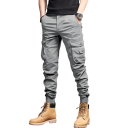 Heren werkbroek met toelopende pijpen Comfortabele werkbroek met zijzakken Duurzame broek voor werk en vrije tijd 2