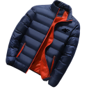 Heren winterjas Gewatteerde jas met vulling Sportjas met rits Warme jas voor de winter Praktische zakken Windbescherming 4