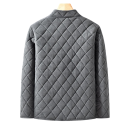 Heren winterjas Grijze winddichte jas met rits Duurzaam polyester Praktische zakken Warme winteruitvoering voor dagelijks gebruik in koude periodes 6