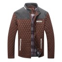 Heren winterjas Winddichte uitvoering Drukknopen Polyester jas met zakken Polyester voering Warme comfortabele winterdraag 9