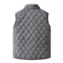 Heren wintervest Grijze winddichte vest met rits Duurzaam polyester Praktische zakken Warme winteruitvoering geschikt voor dagelijks comfortabel dragen 3