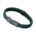 Herenarmband met dubbele laag 4mm nylon touw 19,5 cm Afneembare armband voor mannen Stijlvolle armband met praktische sluiting 4