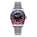 Herenhorloge GMT met datum Waterdicht tot 200 m Luminiserende indexen BGW9 Behuizing 39 mm Roestvrij staal 316L Mineraalglas Voor zwemmen 4