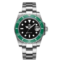 Herenhorloge van roestvrij staal, 35-39 mm, waterdicht, duiken, lichtgevende wijzers, vouwsluiting, zakelijk, casual, sport 13