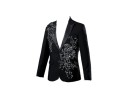 Herenjas met 3D zilveren bloemen J2670 27