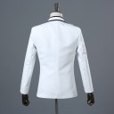 Herenjas met 3D zilveren bloemen J2670 4