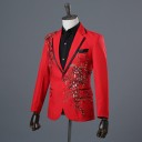 Herenjas met 3D zilveren bloemen J2670 8