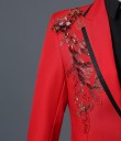 Herenjas met 3D zilveren bloemen J2670 11