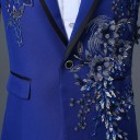 Herenjas met 3D zilveren bloemen J2670 23