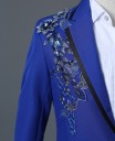 Herenjas met 3D zilveren bloemen J2670 24