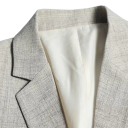 Herenjasje van polyester en katoen Elegante ademende jas voor mannen met zakken en borstzakje Effen stijlvol jasje met knoop 2