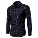 Herenoverhemd met bladeren F527 7
