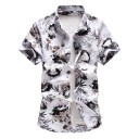 Herenoverhemd met bloemen F602 3