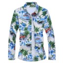 Herenoverhemd met bloemen F626 6