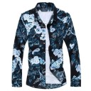 Herenoverhemd met bloemen F626 15