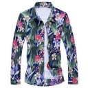 Herenoverhemd met bloemen F626 10